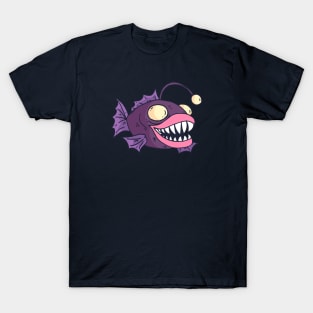 Colorful Anglerfish Cartoon T-Shirt